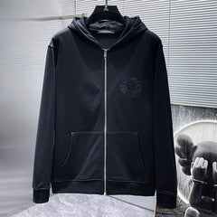 Chrome Hearts Hoodie Zipper Black #8162