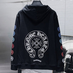 Chrome Hearts Multicolor Horseshoe Logo Zip Up Hoodie