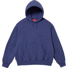 Supreme 23FW Satin Applique Hoodie Sweatshirt Blue
