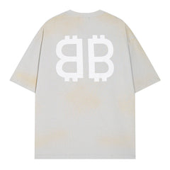 Balenciaga Logo Embroidered Printed T-Shirt Oversize