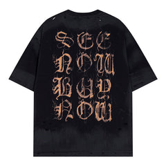 Balenciaga Heavy Metal Artwork  T-Shirt Black Oversize