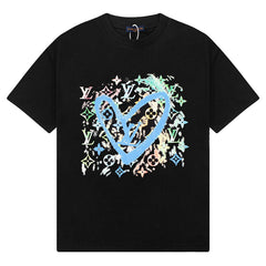 Louis Vuitton Love Pattern Graffiti T-Shirt Oversized