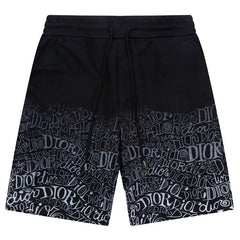 DIOR Classic Letter LOGO Print Shorts Oversize