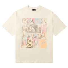 Saint Michael Crew Neck Street Style Plain Cotton T-Shirt
