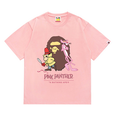 BAPE X Pink Panther Ape Head Tee