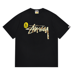 BAPE X Stussy Shark Print  T-Shirt