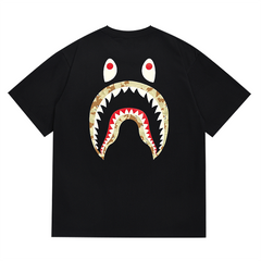 BAPE X Stussy Shark Print  T-Shirt