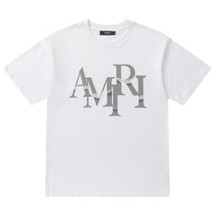 AMlRl Staggered Logo Print Cotton Jersey T-Shirt