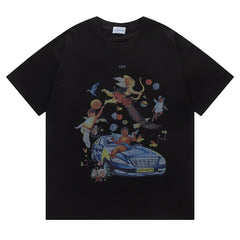 Off White Pattern Print T-Shirts