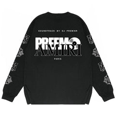 Amiri Letter Print Long Sleeve T-Shirts