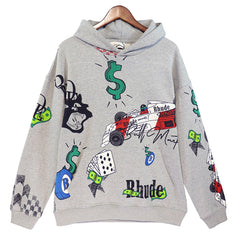 RHUDE Gray Doodle Hoodie