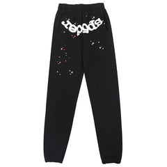 Sp5der Classic Flame Logo Graffiti Pant-Black #146