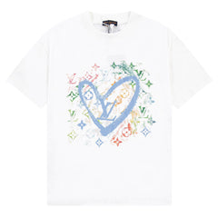 Louis Vuitton Love Pattern Graffiti T-Shirt Oversized
