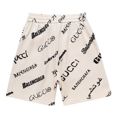 Balenciaga Letter Logo Printed Shorts Oversize
