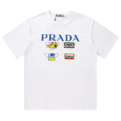 PRADA Printed Logo T-Shirt Oversized Fit