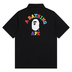 BAPE A BATHING Ape Head Logo Polo T-Shirt