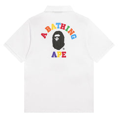 BAPE A BATHING Ape Head Logo Polo T-Shirt