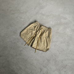 RHUDE Logo-Print Drawstring Swim Shorts