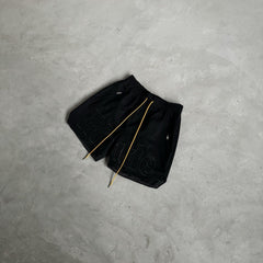 RHUDE Logo-Print Drawstring Swim Shorts
