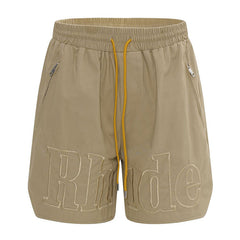 RHUDE Logo-Print Drawstring Swim Shorts