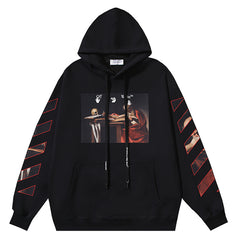 Off-White Caravaggio Oil Painting Pattern Printing Hoodies