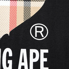 Bape Burberry Plaid Ape Head by Bathing Ape Tee