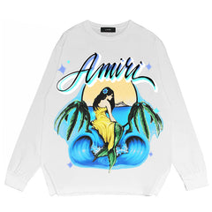 Amiri Oil Painting Beauty Long Sleeve T-Shirts