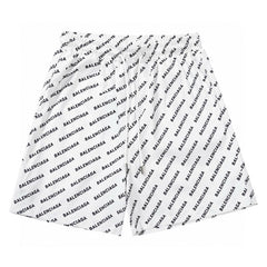 Balenciaga Logo Printed Knit Shorts