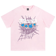 Sp5der Atlanta Print T-Shirt Pink