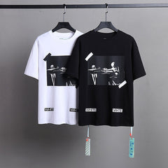 OFF WHITE Oil Painting Series Arrow Pattern T-Shirts
