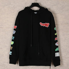 Off-White Cartoon Pattern Arrow Hoodies