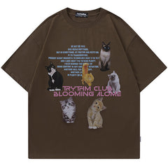 MODP TKPA Street preppy print distressed T-shirt