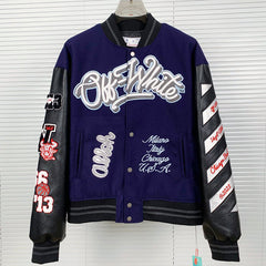 Off White Baseball Jacket