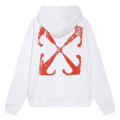 OFF-WHITE Scratch Arrow Skate Hoodie Oversize