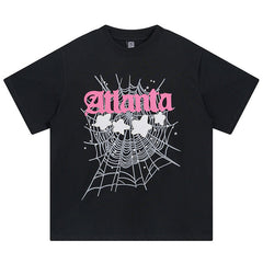 Sp5der Atlanta Print T-Shirt Black