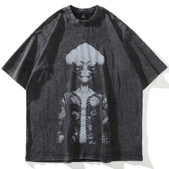 MODP TKPA Street preppy print distressed T-shirt