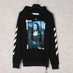 Off-White Mona Lisa Frame Pattern Hoodies