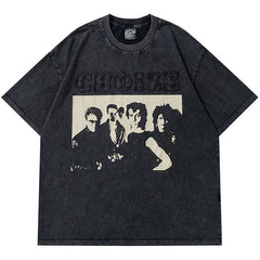 MODP TKPA Street preppy print distressed T-shirt