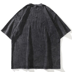 MODP TKPA Street preppy print distressed T-shirt