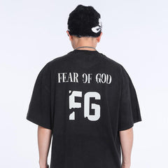 Fear Of God 1977 flocked and glued washed T-Shirts