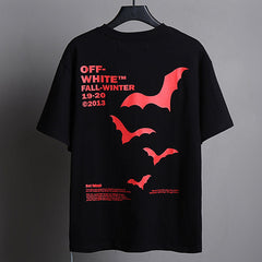 OFF WHITE Flying Bird Letter Pattern T-Shirt