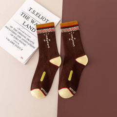 Letter sports and casual socks 2pcs
