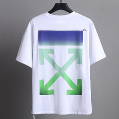 OFF WHITE Gradient Cartoon Arrow Pattern T-Shirts