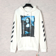 Off-White Mona Lisa Frame Pattern Hoodies