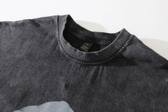 MODP TKPA Street preppy print distressed T-shirt