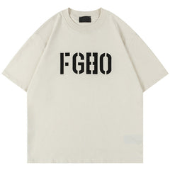 Fear Of God Flocked Letters FG80 Pattern T-Shirts