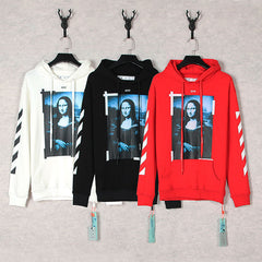Off-White Mona Lisa Frame Pattern Hoodies