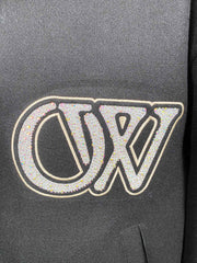 OFF WHITE Embroidered rhinestone filled down cotton jacket baseball uniform