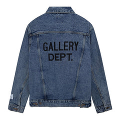 Gallery Dept letter embroidered washed denim Jacket