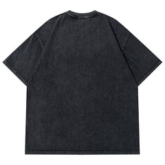 MODP TKPA Street preppy print distressed T-shirt